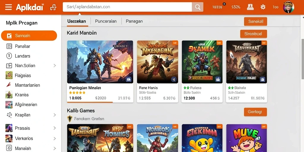 Tampilan antarmuka A777GAME yang menarik.