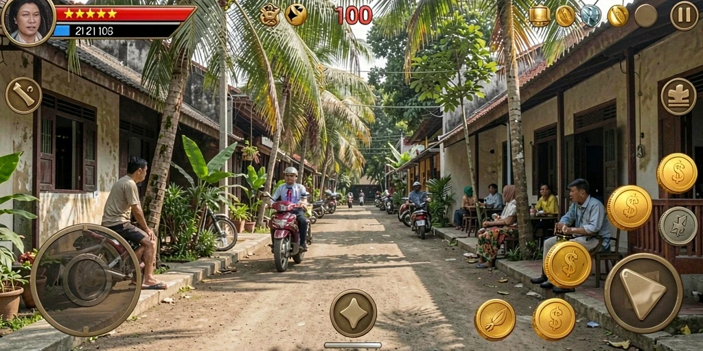 Tangkapan layar menampilkan dunia yang indah dan penuh warna di INK789.