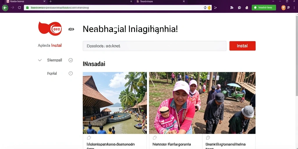 Tampilan utama aplikasi dengan navigasi sederhana.