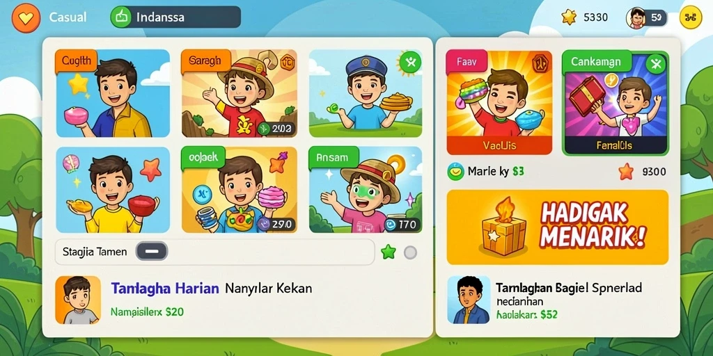 Tampilan awal permainan yang menarik.