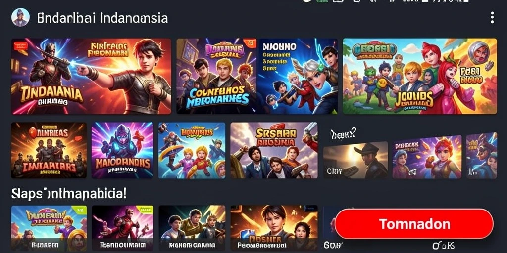 Gambar menampilkan tampilan awal game PCX777 yang menarik.