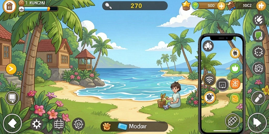 Tangkapan layar menampilkan petualangan epik dalam QTGAME.
