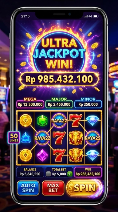 Cuplikan layar menu unduhan raya22 untuk perangkat Android